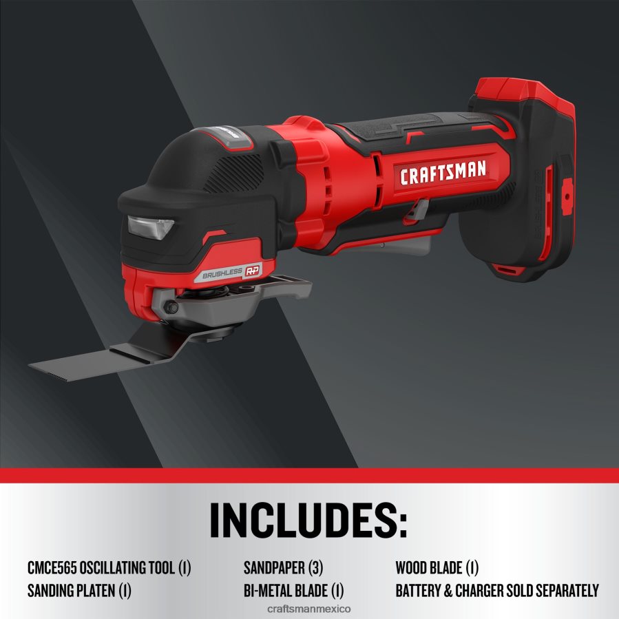 Herramientas eléctricas mx CRAFTSMAN herramienta oscilante inalámbrica sin escobillas de velocidad variable máxima de 20 voltios V6B4N285