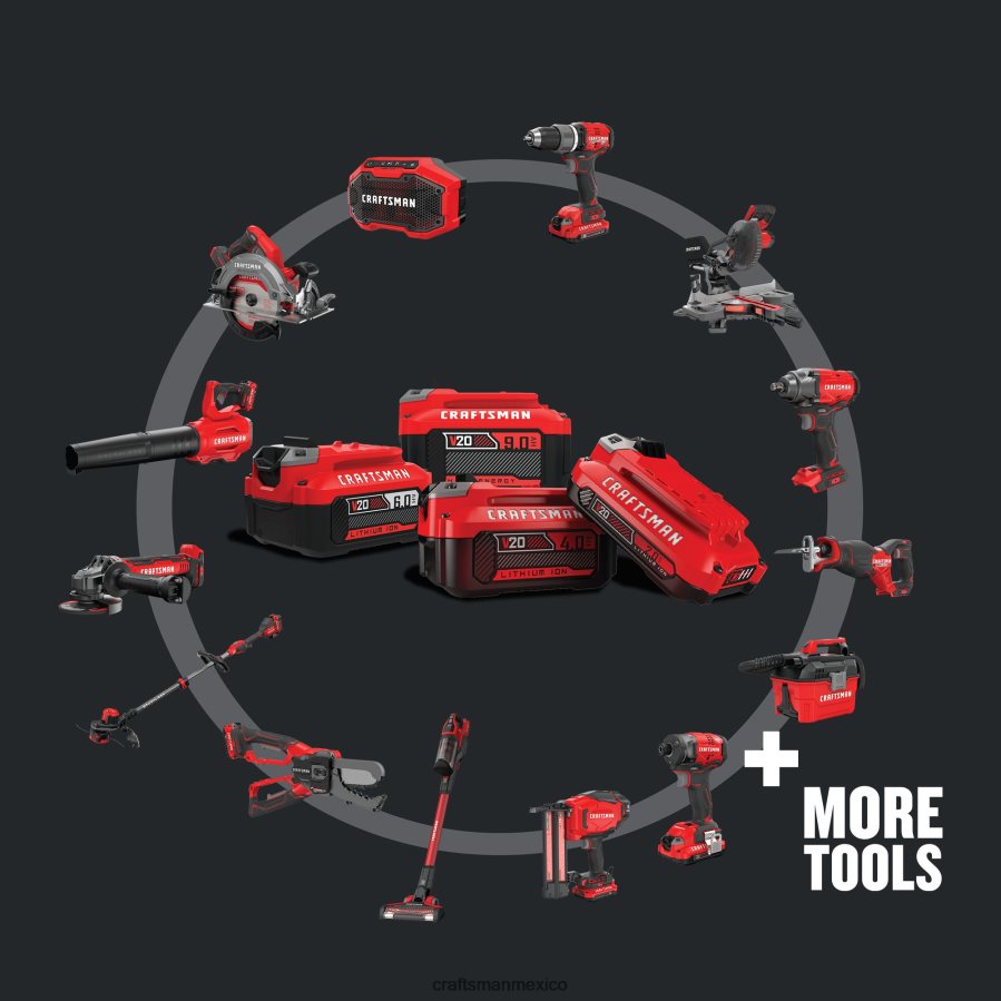 Herramientas eléctricas mx CRAFTSMAN Kit combinado de herramientas eléctricas sin escobillas v20 rp de 2 herramientas con estuche blando (2 baterías incluidas y cargador incluido) V6B4N214