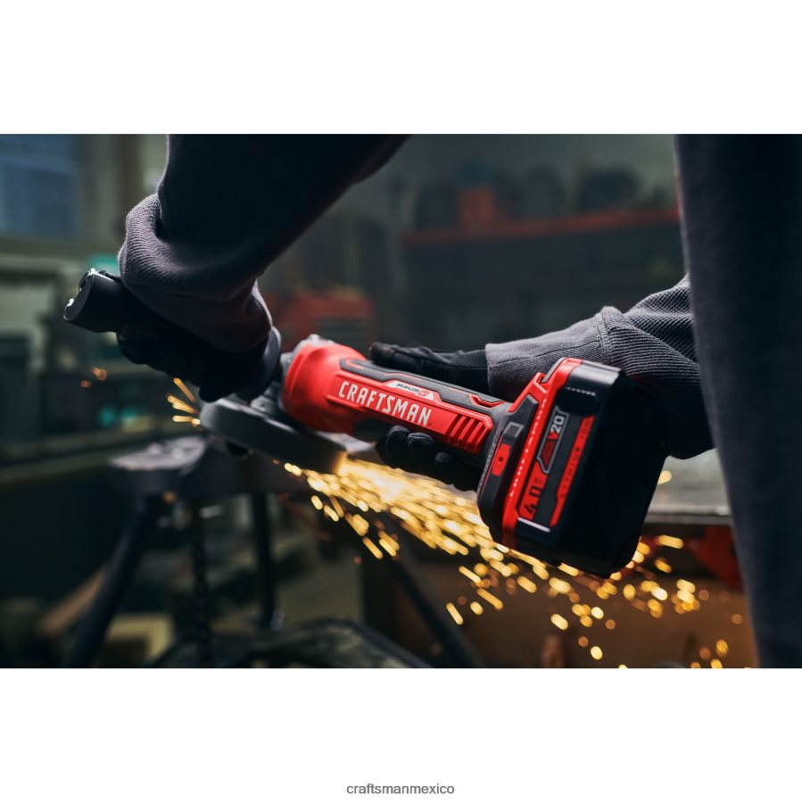 Herramientas eléctricas mx CRAFTSMAN v20 rp Amoladora angular inalámbrica sin escobillas con interruptor de paleta máx. de 4,5 pulgadas y 20 voltios (solo herramienta) V6B4N226