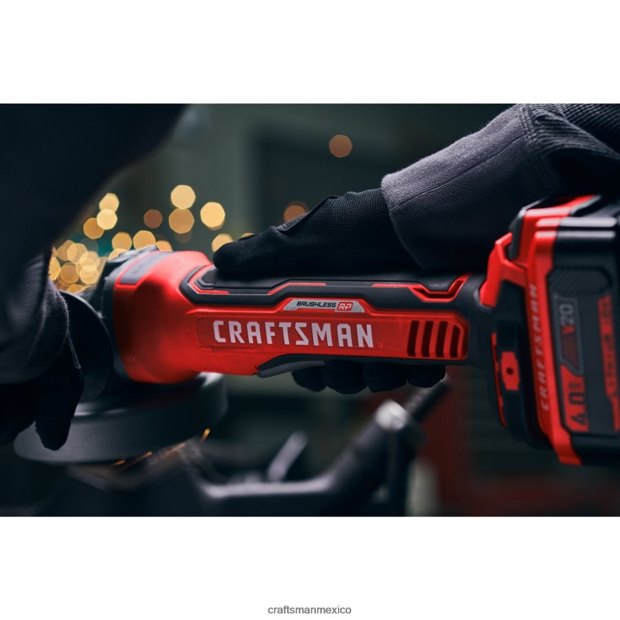 Herramientas eléctricas mx CRAFTSMAN v20 rp Amoladora angular inalámbrica sin escobillas con interruptor de paleta máx. de 4,5 pulgadas y 20 voltios (solo herramienta) V6B4N226
