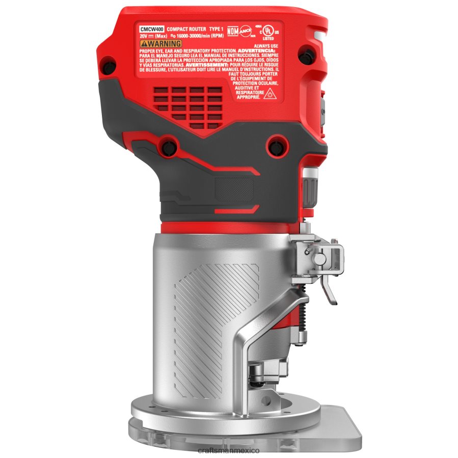 Herramientas eléctricas mx CRAFTSMAN Enrutador inalámbrico fijo sin escobillas de velocidad variable de 1/4 de pulgada (herramienta básica) V6B4N297
