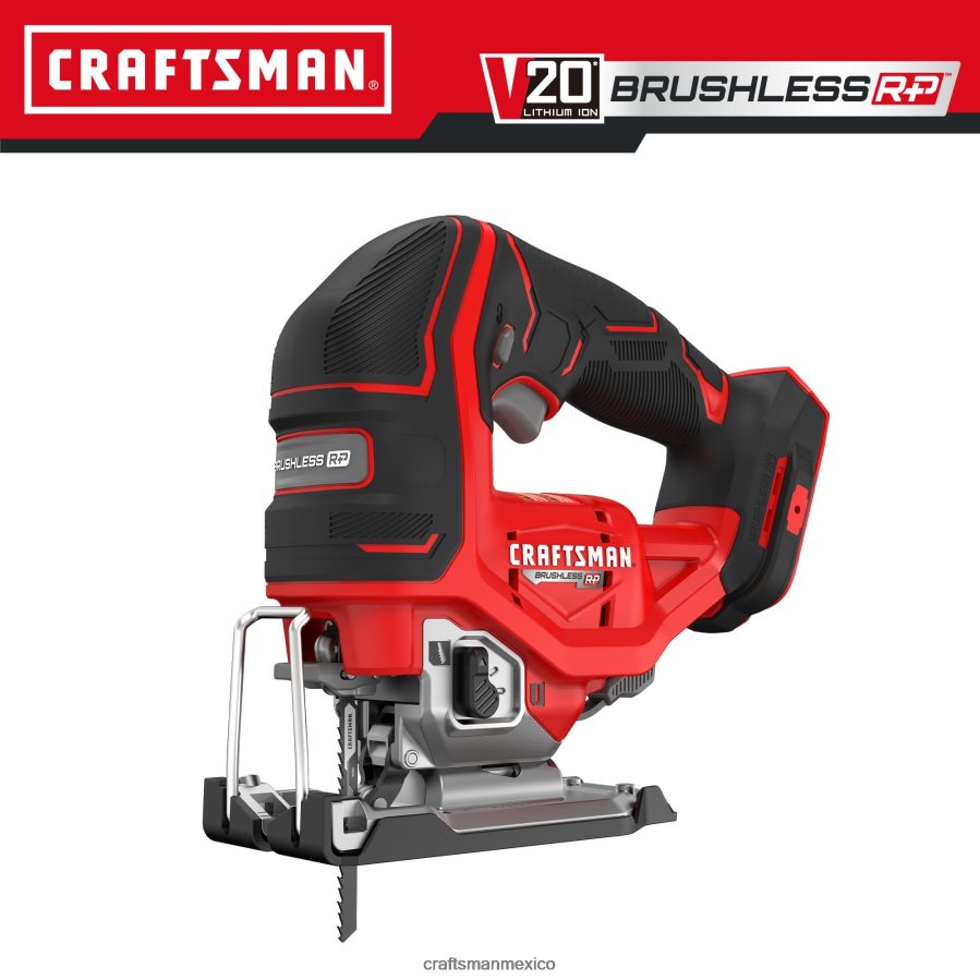 Herramientas eléctricas mx CRAFTSMAN Sierra de vaivén inalámbrica sin llave, de velocidad variable y sin escobillas v20 rp, 20 voltios máx. (herramienta básica) V6B4N28