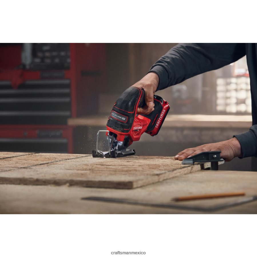 Herramientas eléctricas mx CRAFTSMAN Sierra de vaivén inalámbrica sin llave, de velocidad variable y sin escobillas v20 rp, 20 voltios máx. (herramienta básica) V6B4N28