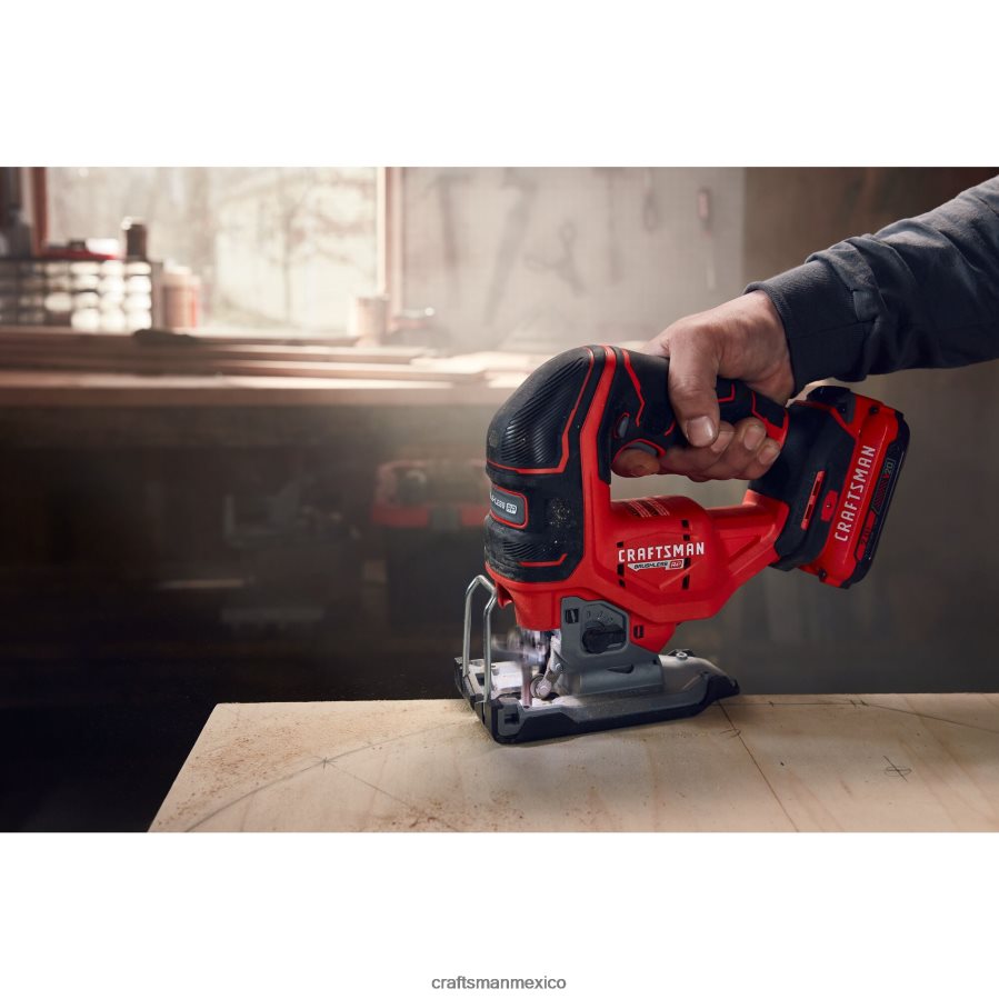 Herramientas eléctricas mx CRAFTSMAN Sierra de vaivén inalámbrica sin llave, de velocidad variable y sin escobillas v20 rp, 20 voltios máx. (herramienta básica) V6B4N28