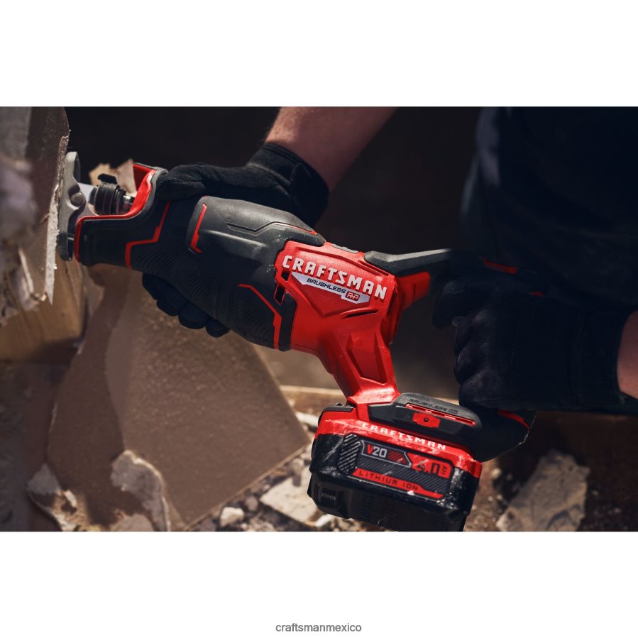 Herramientas eléctricas mx CRAFTSMAN Sierra recíproca inalámbrica sin escobillas v20 rp de velocidad variable máxima de 20 voltios (herramienta básica) V6B4N221