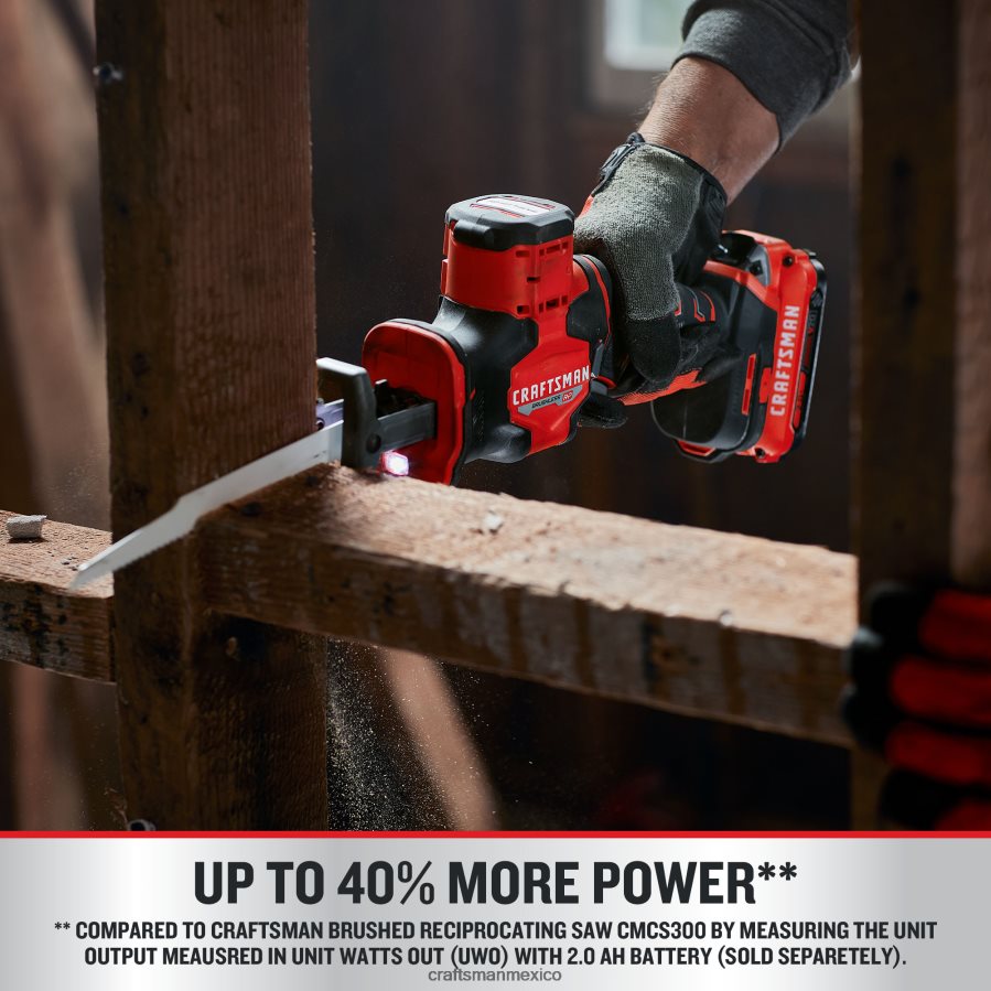 Herramientas eléctricas mx CRAFTSMAN Sierra recíproca inalámbrica sin escobillas v20 rp de velocidad variable máxima de 20 voltios (herramienta básica) V6B4N234