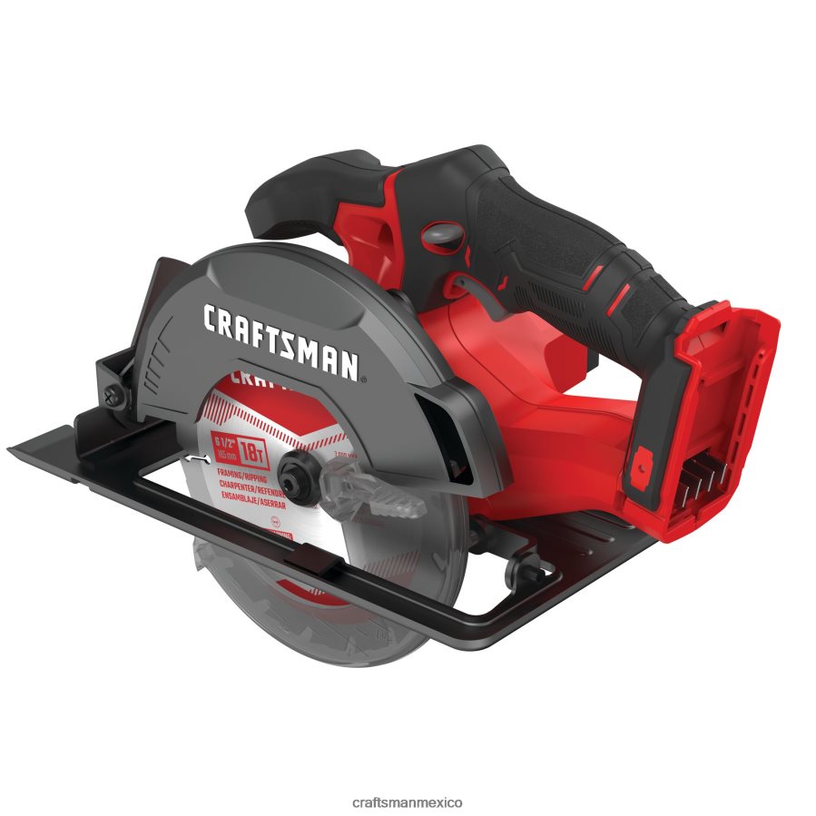 Herramientas eléctricas mx CRAFTSMAN Sierra circular compacta inalámbrica v20 de 20 voltios máx. de 6-1/2 pulgadas (herramienta básica) V6B4N228