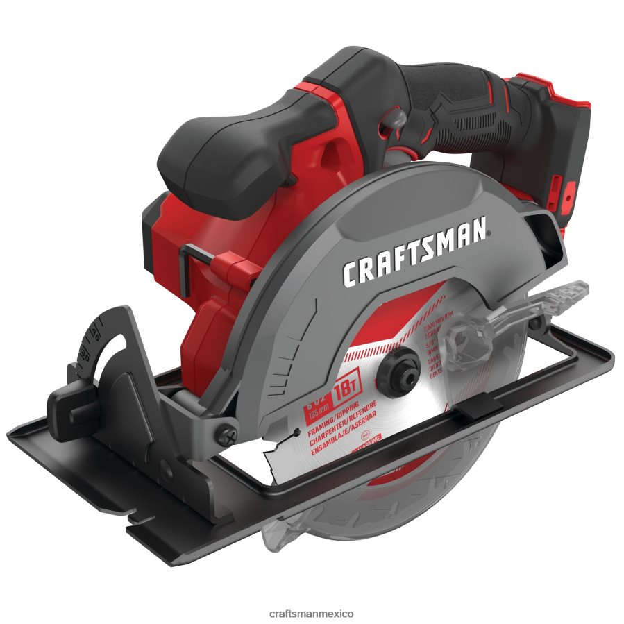 Herramientas eléctricas mx CRAFTSMAN Sierra circular compacta inalámbrica v20 de 20 voltios máx. de 6-1/2 pulgadas (herramienta básica) V6B4N228
