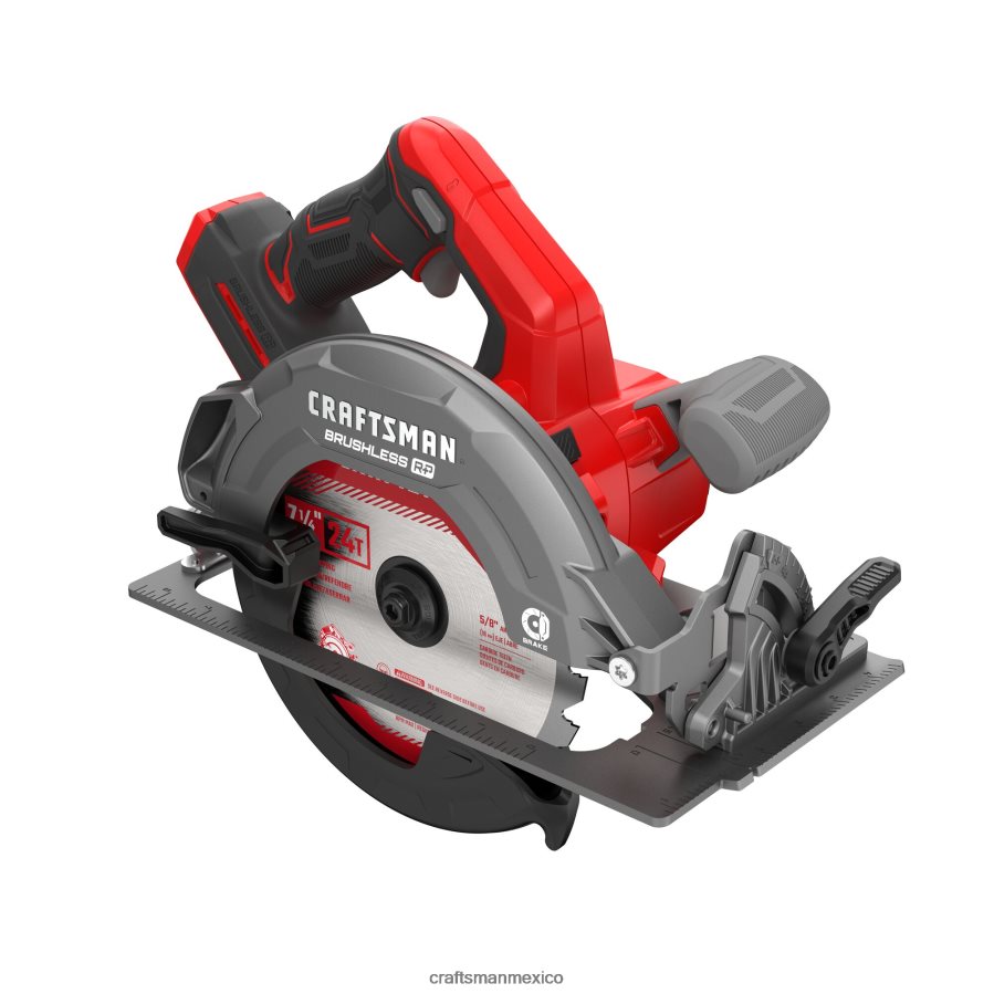 Herramientas eléctricas mx CRAFTSMAN Sierra circular inalámbrica sin escobillas v20 rp de 20 voltios máx. 7-1/4 pulgadas (herramienta básica) V6B4N23