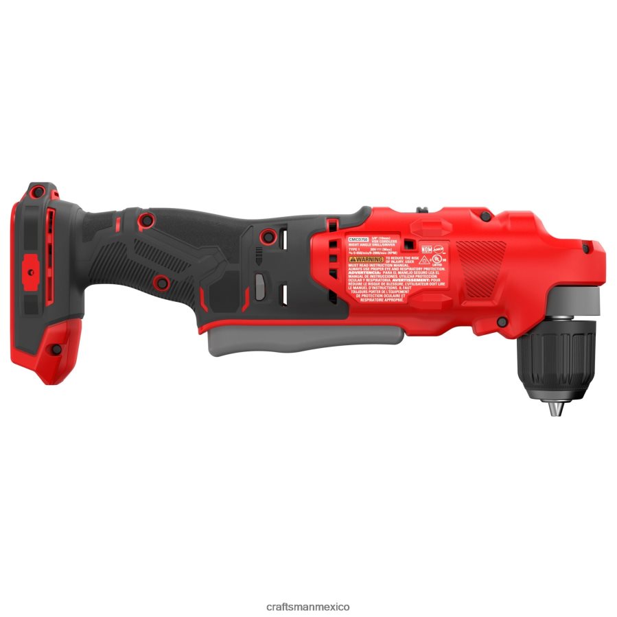 Herramientas eléctricas mx CRAFTSMAN Taladro inalámbrico de ángulo recto v20 de 20 voltios y 3/8 pulgadas V6B4N2113