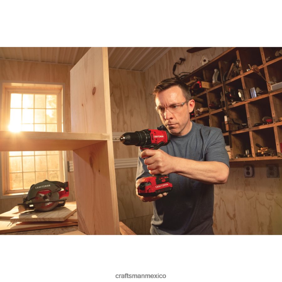 Herramientas eléctricas mx CRAFTSMAN Taladro inalámbrico v20 de 20 voltios máx. de 1/2 pulgada (1 batería incluida, cargador incluido) V6B4N2148