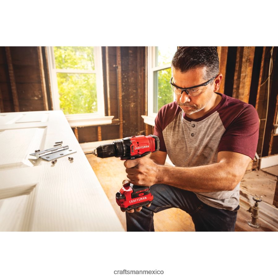 Herramientas eléctricas mx CRAFTSMAN Taladro inalámbrico v20 de 20 voltios máx. de 1/2 pulgada (1 batería incluida, cargador incluido) V6B4N2148
