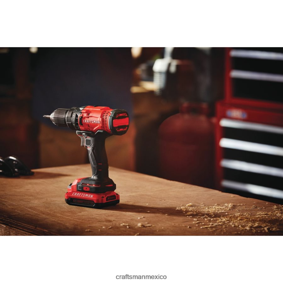 Herramientas eléctricas mx CRAFTSMAN Taladro inalámbrico v20 de 20 voltios máx. de 1/2 pulgada (1 batería incluida, cargador incluido) V6B4N2148