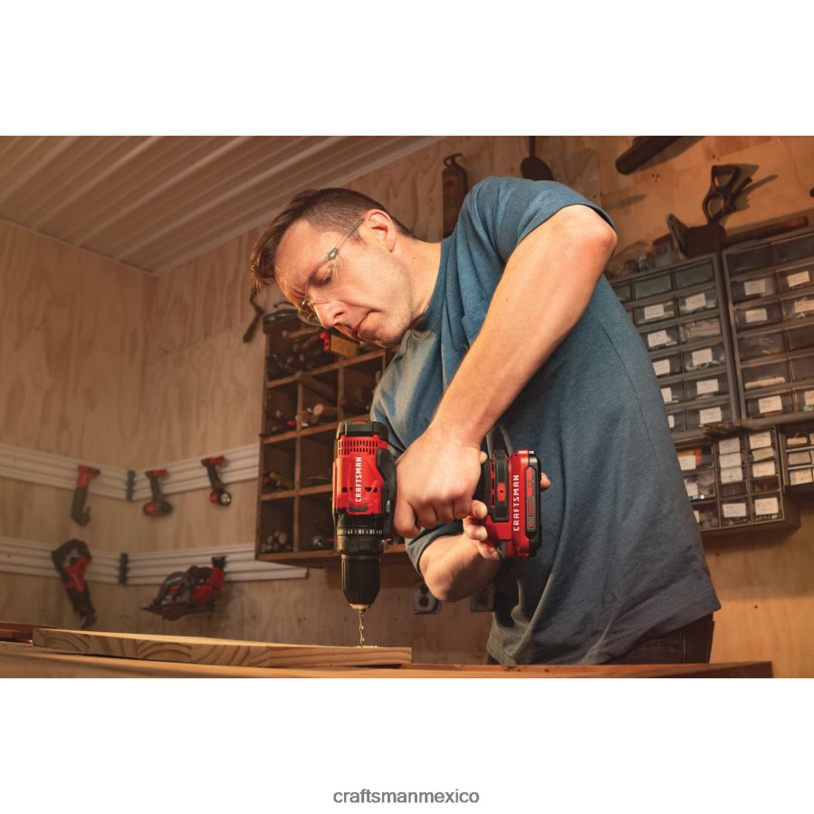 Herramientas eléctricas mx CRAFTSMAN Taladro inalámbrico v20 de 20 voltios máx. de 1/2 pulgada (1 batería incluida, cargador incluido) V6B4N2148