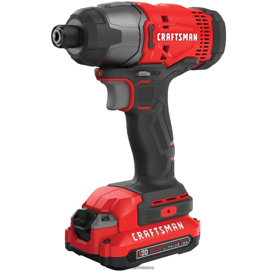 Herramientas eléctricas mx CRAFTSMAN Controlador de impacto inalámbrico v20 de 20 voltios máximo (2 baterías incluidas, cargador incluido) V6B4N2131