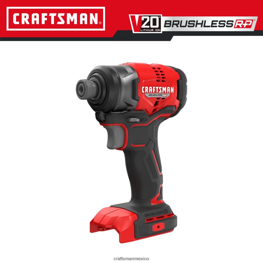 Herramientas eléctricas mx CRAFTSMAN v20 rp Atornillador de impacto inalámbrico sin escobillas de 20 voltios máx. de 1/4 de pulgada V6B4N2114