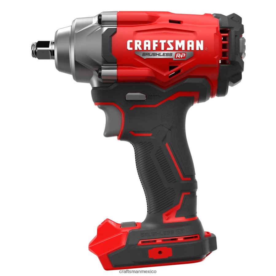 Herramientas eléctricas mx CRAFTSMAN Llave de impacto inalámbrica con accionamiento de 1/2 pulgada, sin escobillas, de velocidad variable máxima de 20 voltios (herramienta básica) V6B4N27