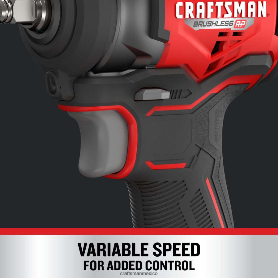 Herramientas eléctricas mx CRAFTSMAN v20 rp Llave de impacto inalámbrica con accionamiento de 3/8 pulgadas, velocidad variable máxima, sin escobillas, 20 voltios (herramienta básica) V6B4N227