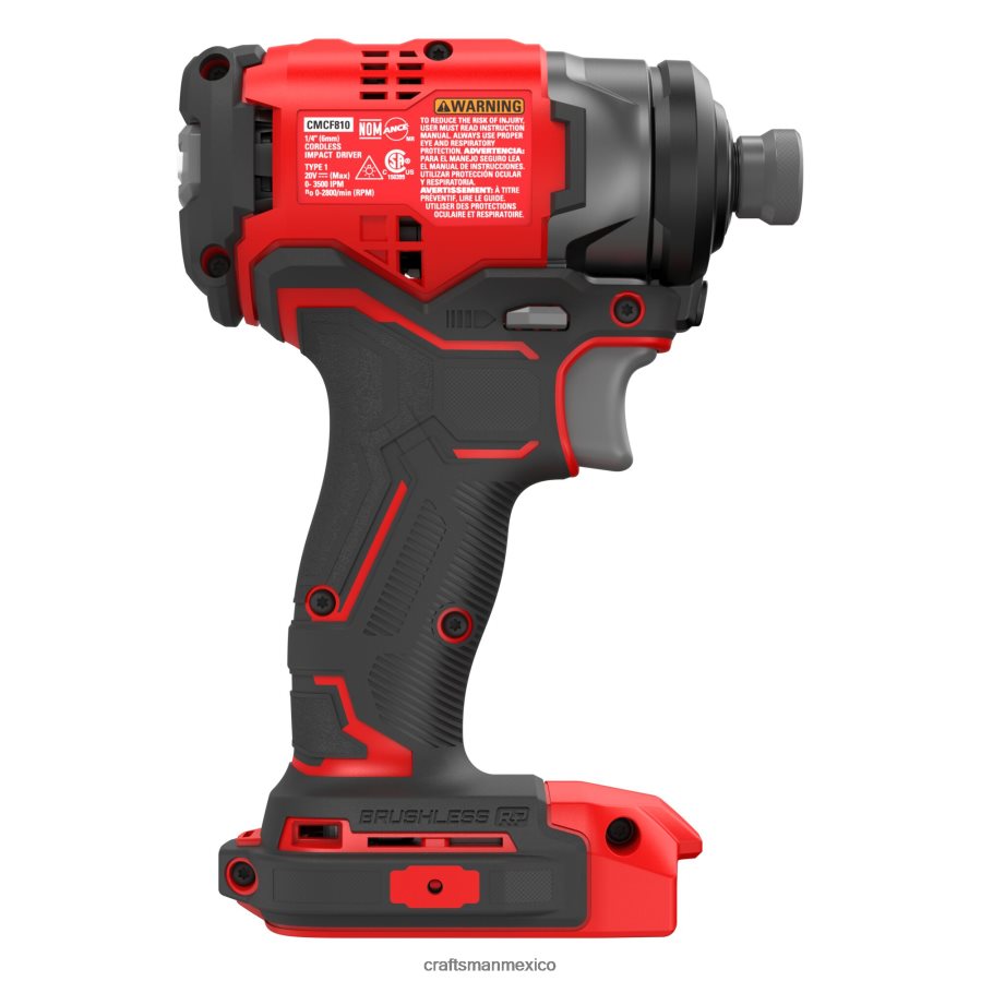 Herramientas eléctricas mx CRAFTSMAN v20 rp Llave de impacto inalámbrica con accionamiento de 3/8 pulgadas, velocidad variable máxima, sin escobillas, 20 voltios (herramienta básica) V6B4N227