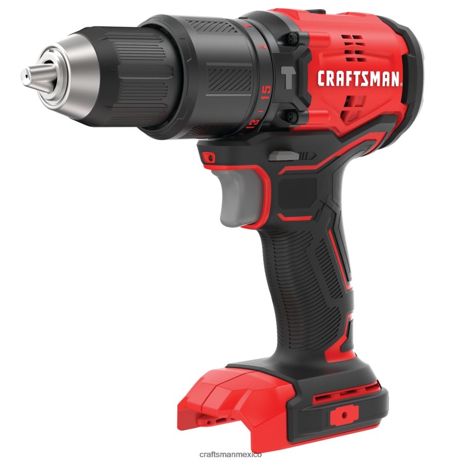 Herramientas eléctricas mx CRAFTSMAN v20 Taladro percutor inalámbrico sin escobillas, velocidad variable, 1/2 pulg., 20 voltios, amperaje máximo (herramienta básica) V6B4N2104